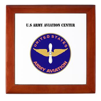 USAAC - M01 - 03 - U.S Army Aviation Center with Text - Keepsake Box