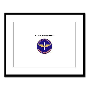 USAAC - M01 - 02 - U.S Army Aviation Center with Text - Large Framed Print