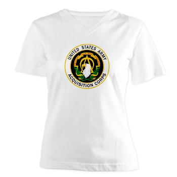 USAASC - A01 - 04 - U.S. Army Acquisition Support Center (USAASC) - Women's V-Neck T-Shirt