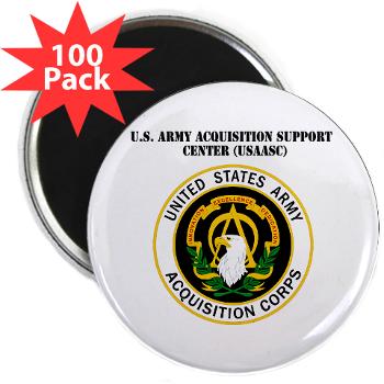 USAASC - M01 - 01 - U.S. Army Acquisition Support Center (USAASC) with Text - 2.25" Magnet (100 pack)