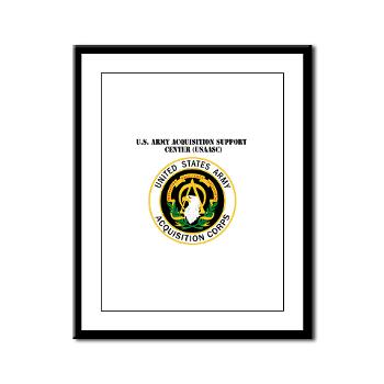 USAASC - M01 - 02 - U.S. Army Acquisition Support Center (USAASC) with Text - Framed Panel Print