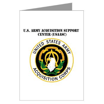 USAASC - M01 - 02 - U.S. Army Acquisition Support Center (USAASC) with Text - Greeting Cards (Pk of 10) - Click Image to Close