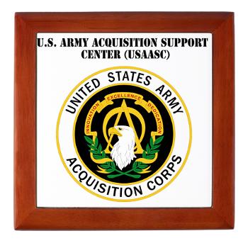 USAASC - M01 - 03 - U.S. Army Acquisition Support Center (USAASC) with Text - Keepsake Box - Click Image to Close