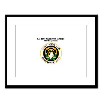 USAASC - M01 - 02 - U.S. Army Acquisition Support Center (USAASC) with Text - Large Framed Print
