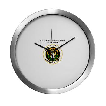 USAASC - M01 - 03 - U.S. Army Acquisition Support Center (USAASC) with Text - Modern Wall Clock
