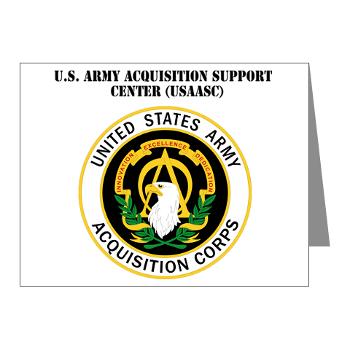 USAASC - M01 - 02 - U.S. Army Acquisition Support Center (USAASC) with Text - Note Cards (Pk of 20)