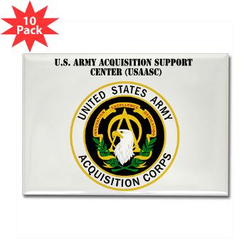 USAASC - M01 - 01 - U.S. Army Acquisition Support Center (USAASC) with Text - Rectangle Magnet (10 pack)