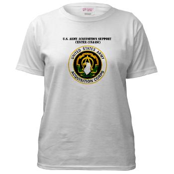 USAASC - A01 - 04 - U.S. Army Acquisition Support Center (USAASC) with Text - Women's T-Shirt - Click Image to Close