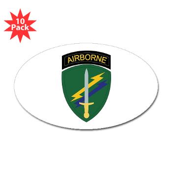 USACAPOC - M01 - 01 - SSI - US Army Civil Affairs and Psychological Ops Cmd Sticker (Oval 10 pk)