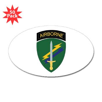 USACAPOC - M01 - 01 - SSI - US Army Civil Affairs and Psychological Ops Cmd Sticker (Oval 50 pk)