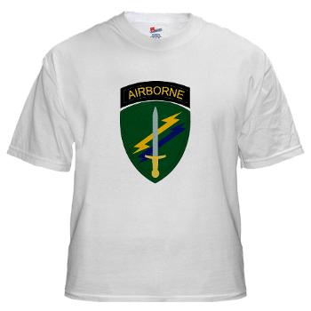 USACAPOC - A01 - 04 - SSI - US Army Civil Affairs and Psychological Ops Cmd White T-Shirt - Click Image to Close