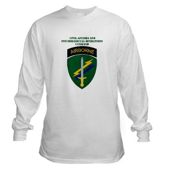USACAPOC - A01 - 03 - SSI - US Army Civil Affairs and Psychological Ops Cmd with Text Long Sleeve T-Shirt - Click Image to Close
