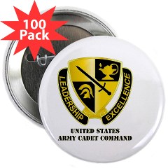 USACC - M01 - 01 - DUI - US Army Cadet Command with Text 2.25" Button (100 pack) - Click Image to Close