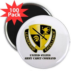 USACC - M01 - 01 - DUI - US Army Cadet Command with Text 2.25" Magnet (100 pack) - Click Image to Close