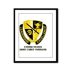 USACC - M01 - 02 - DUI - US Army Cadet Command with Text Framed Panel Print - Click Image to Close