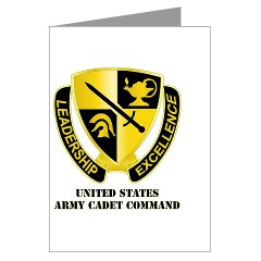 USACC - M01 - 02 - DUI - US Army Cadet Command with Text Greeting Cards (Pk of 10) - Click Image to Close