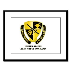 USACC - M01 - 02 - DUI - US Army Cadet Command with Text Large Framed Print - Click Image to Close