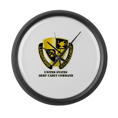 USACC - M01 - 03 - DUI - US Army Cadet Command with Text Large Wall Clock