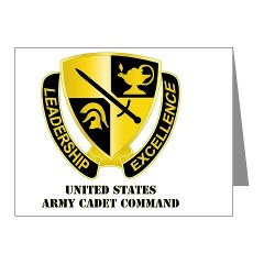 USACC - M01 - 02 - DUI - US Army Cadet Command with Text Note Cards (Pk of 20)