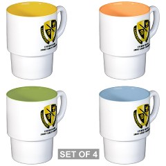USACC - M01 - 03 - DUI - US Army Cadet Command with Text Stackable Mug Set (4 mugs) - Click Image to Close