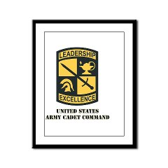 USACC - M01 - 02 - SSI - US Army Cadet Command with Text Framed Panel Print - Click Image to Close