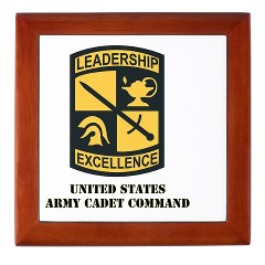 USACC - M01 - 03 - SSI - US Army Cadet Command with Text Keepsake Box - Click Image to Close