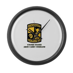 USACC - M01 - 03 - SSI - US Army Cadet Command with Text Large Wall Clock