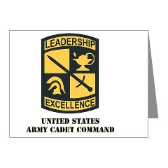USACC - M01 - 02 - SSI - US Army Cadet Command with Text Note Cards (Pk of 20) - Click Image to Close