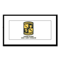 USACC - M01 - 02 - SSI - US Army Cadet Command with Text Small Framed Print