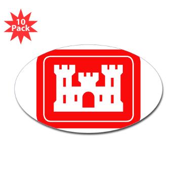 USACE - M01 - 01 - U.S. Army Corps of Engineers (USACE) - Sticker (Oval 10 pk) - Click Image to Close