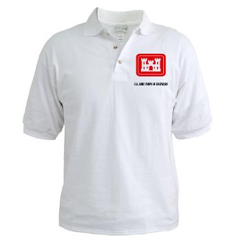 USACE - A01 - 04 - U.S. Army Corps of Engineers (USACE) with Text - Golf Shirt
