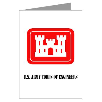 USACE - M01 - 02 - U.S. Army Corps of Engineers (USACE) with Text - Greeting Cards (Pk of 10)