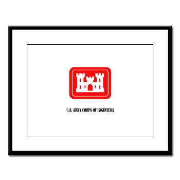 USACE - M01 - 02 - U.S. Army Corps of Engineers (USACE) with Text - Large Framed Print