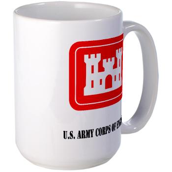 USACE - M01 - 03 - U.S. Army Corps of Engineers (USACE) with Text - Large Mug - Click Image to Close