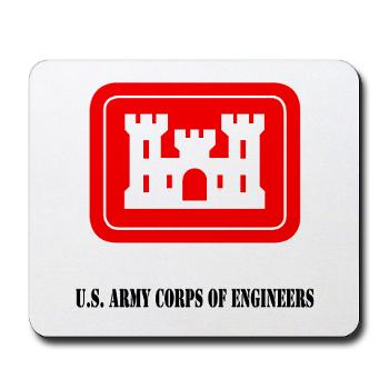 USACE - M01 - 03 - U.S. Army Corps of Engineers (USACE) with Text - Mousepad