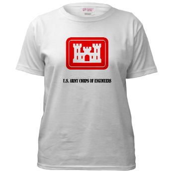 USACE - A01 - 04 - U.S. Army Corps of Engineers (USACE) with Text - Women's T-Shirt - Click Image to Close