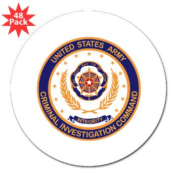 USACIDC - M01 - 01 - U.S. Army Criminal Investigation Command (USACIDC) - 3" Lapel Sticker (48 pk)