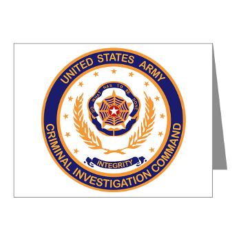 USACIDC - M01 - 02 - U.S. Army Criminal Investigation Command (USACIDC) - Note Cards (Pk of 20)