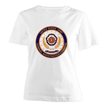 USACIDC - A01 - 04 - U.S. Army Criminal Investigation Command (USACIDC) - Women's V-Neck T-Shirt