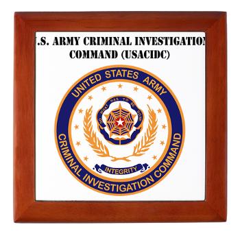 USACIDC - M01 - 03 - U.S. Army Criminal Investigation Command (USACIDC) with Text - Keepsake Box