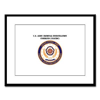 USACIDC - M01 - 02 - U.S. Army Criminal Investigation Command (USACIDC) with Text - Large Framed Print - Click Image to Close
