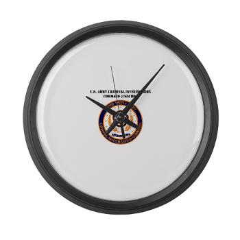 USACIDC - M01 - 03 - U.S. Army Criminal Investigation Command (USACIDC) with Text - Large Wall Clock