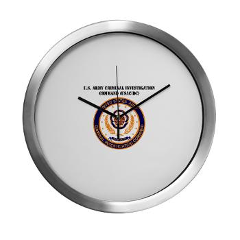USACIDC - M01 - 03 - U.S. Army Criminal Investigation Command (USACIDC) with Text - Modern Wall Clock
