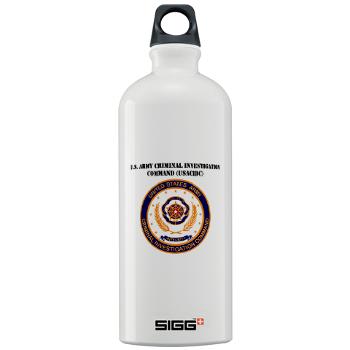 USACIDC - M01 - 03 - U.S. Army Criminal Investigation Command (USACIDC) with Text - Sigg Water Bottle 1.0L - Click Image to Close