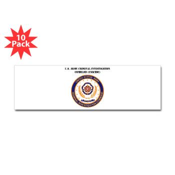 USACIDC - M01 - 01 - U.S. Army Criminal Investigation Command (USACIDC) with Text - Sticker (Bumper 10 pk)