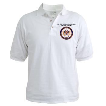 USACIDC - A01 - 04 - U.S. Army Criminal Investigation Command (USACIDC) with Text - Golf Shirt - Click Image to Close