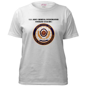 USACIDC - A01 - 04 - U.S. Army Criminal Investigation Command (USACIDC) with Text - Women's T-Shirt - Click Image to Close