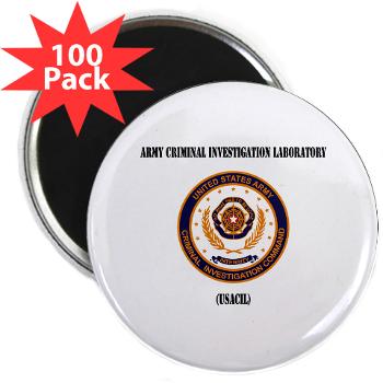 USACIL - M01 - 01 - Army Criminal Investigation Laboratory (USACIL) with Text - 2.25" Magnet (100 pack)