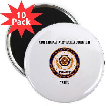 USACIL - M01 - 01 - Army Criminal Investigation Laboratory (USACIL) with Text - 2.25" Magnet (10 pack)