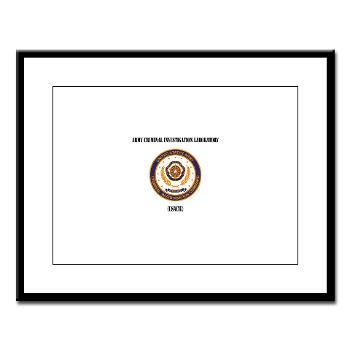 USACIL - M01 - 02 - Army Criminal Investigation Laboratory (USACIL) with Text - Large Framed Print